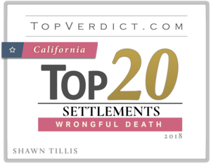 Top Verdict.com Top 20 Settlements Wrongful Death California 2018 Shawn Tillis